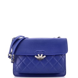 CC Box Flap Bag Quilted Calfskin Small