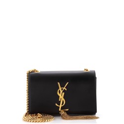 Classic Monogram Tassel Crossbody Bag Leather Small