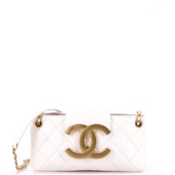Giant CC Flap Baguette Bag Quilted Lambskin