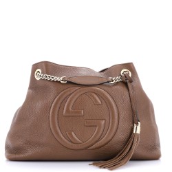 Soho Chain Strap Shoulder Bag Leather Medium