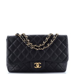 Classic Single Flap Bag Quilted Caviar Jumbo