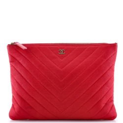 Paris-Athens O Case Clutch Chevron Caviar Medium