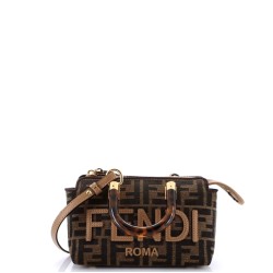 Logo By The Way Top Handle Bag Zucca Embroidered Canvas Mini