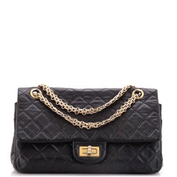 Reissue 2.55 Double Compartment Flap Bag Quilted Aged Calfskin 225