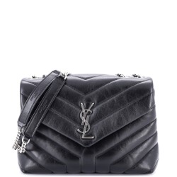 Loulou Shoulder Bag Matelasse Chevron Leather Small