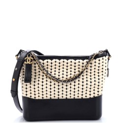Gabrielle Hobo Woven Knit and Calfskin Medium