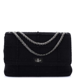 Chocolate Bar Mademoiselle Flap Bag Quilted Wool Jumbo
