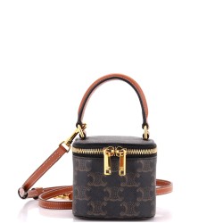 Top Handle Square Vanity Case Triomphe Coated Canvas Mini