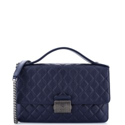 CC University Flap Bag Quilted Goatskin Large