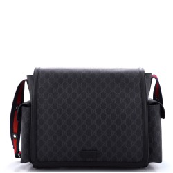 Web Strap Diaper Bag GG Coated Canvas Small