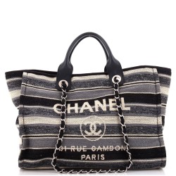 Deauville Tote Stripe Canvas Medium