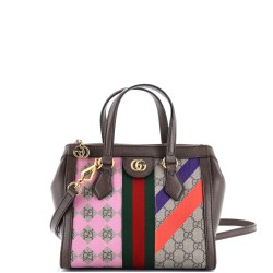 Ophidia Top Handle Tote Geometric GG Coated Canvas Small
