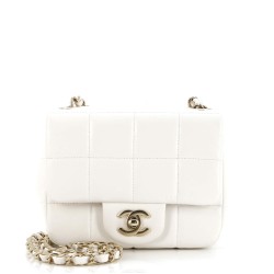 Monacoco Logo Blocks Square Flap Bag Quilted Lambskin with Resin Mini