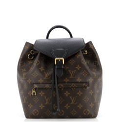 Montsouris NM Backpack Monogram Canvas with Leather PM