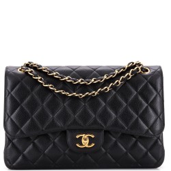Classic Double Flap Bag Quilted Caviar Jumbo