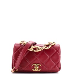 Color Match Flap Bag Quilted Lambskin Mini
