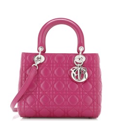Lady Dior Bag Cannage Quilt Lambskin Medium