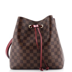 NeoNoe Handbag Damier with Leather MM