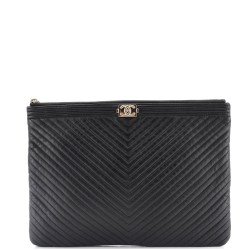 Boy O Case Clutch Chevron Calfskin Medium