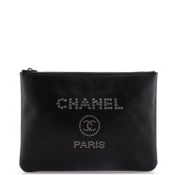 Deauville Pouch Studded Caviar Medium