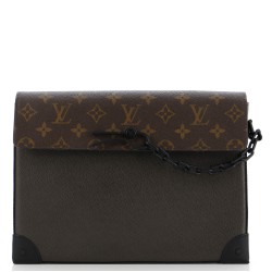 Pochette Voyage Steamer Leather and Monogram Canvas