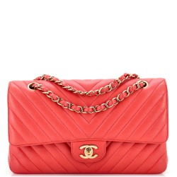 Classic Double Flap Bag Chevron Lambskin Medium