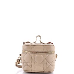 Lady Dior Vanity Case Cannage Quilt Lambskin Micro