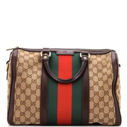 Vintage Web Boston Bag GG Canvas Medium