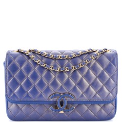 CC Chic Double Flap Bag Quilted Lambskin Medium
