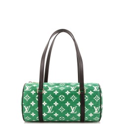Papillon Handbag LV Match Monogram Jacquard Velvet