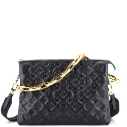 Coussin Bag Monogram Embossed Lambskin MM