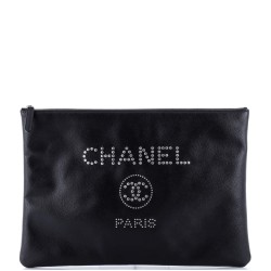 Deauville Pouch Studded Caviar Large