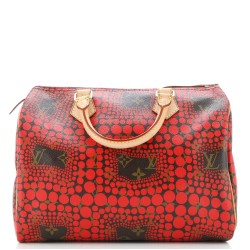 Speedy Handbag Limited Edition Kusama Town Monogram Canvas 30