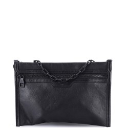 Double Flat Messenger Bag Monogram Shadow Leather