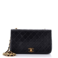 Vintage Full Flap Bag Quilted Lambskin Medium