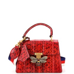 Queen Margaret Top Handle Bag Snakeskin Small