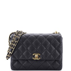 Coco First Flap Bag Quilted Caviar Mini
