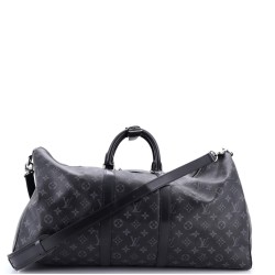 Keepall Bandouliere Bag Monogram Eclipse Canvas 55