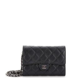Classic Flap Wallet Crossbody Bag Quilted Caviar Mini