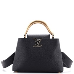 Metal Handle Capucines Bag Leather BB