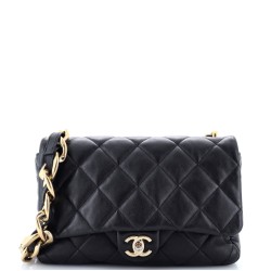 Funky Town Flap Bag Quilted Lambskin Large