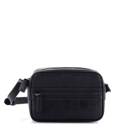 Front Zip Crossbody GG Rubber Effect Leather Mini
