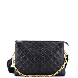 Coussin Bag Monogram Embossed Lambskin MM