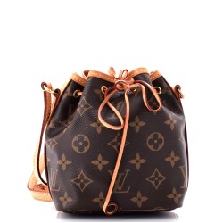 Noe Handbag Monogram Canvas Nano