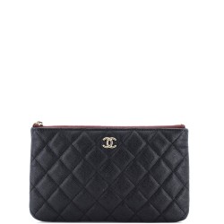 O Case Clutch Quilted Caviar Small