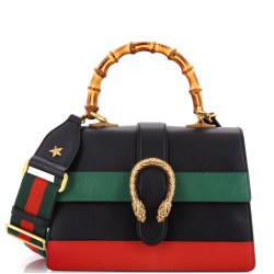 Dionysus Bamboo Top Handle Bag Colorblock Leather Medium