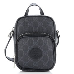 Interlocking G Patch Top Handle Crossbody Bag GG Coated Canvas Mini