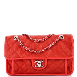 French Riviera Flap Bag Quilted Caviar Medium