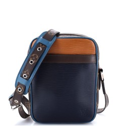 Danube Handbag Epi Leather with Monogram Canvas Slim