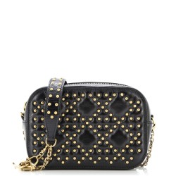 Lady Dior Camera Bag Cannage Studded Leather